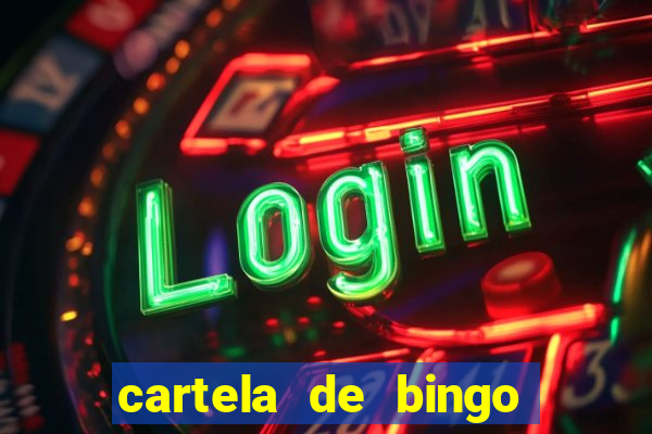 cartela de bingo cha de bebe